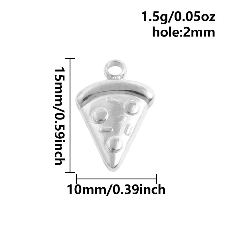 5pc Exquisite Food&Fruit Pendant Three-Dimensional Small Bag Charm Stainless Steel Pendants For Jewelry Making Supplies Breloque