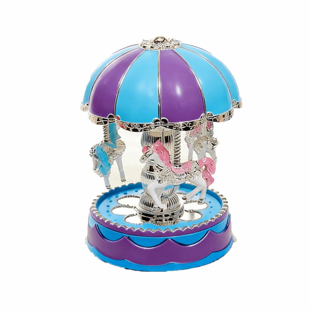 Cartoon Carousel Music Box Exquisite Horse Music Box Romantic Carousel Ornaments  Birthday Gifts
