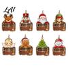 Holiday Tree Hanging Decoration Christmas Money Holder Ornaments Acrylic Gingerbread Snowman Santa Cash Stocking Stuffer for Gift Xmas Tree,