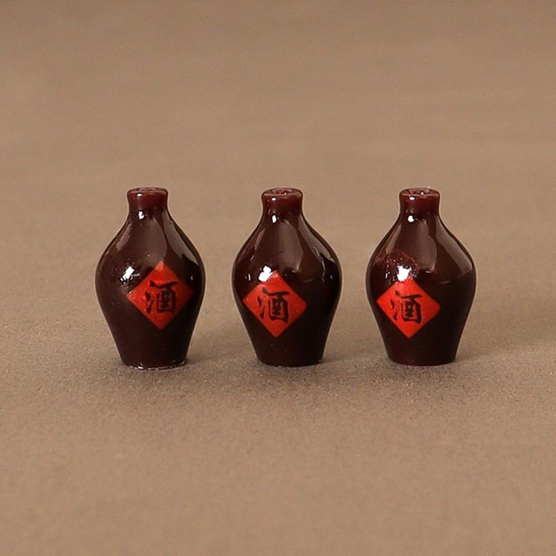 1Impostare1:12 Barattolo per vino in miniatura per casa delle bambole, retrò, cinese, bicchiere per vino, modello, decorazione per cucina, giocattolo, accessori per casa delle bambole