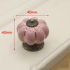 KAK Ceramic Drawer Knobs 40mm Cabinet Pulls Kitchen Handles Cartoon Pumpkin Furniture Handle for Kids Room Furniture Hardware