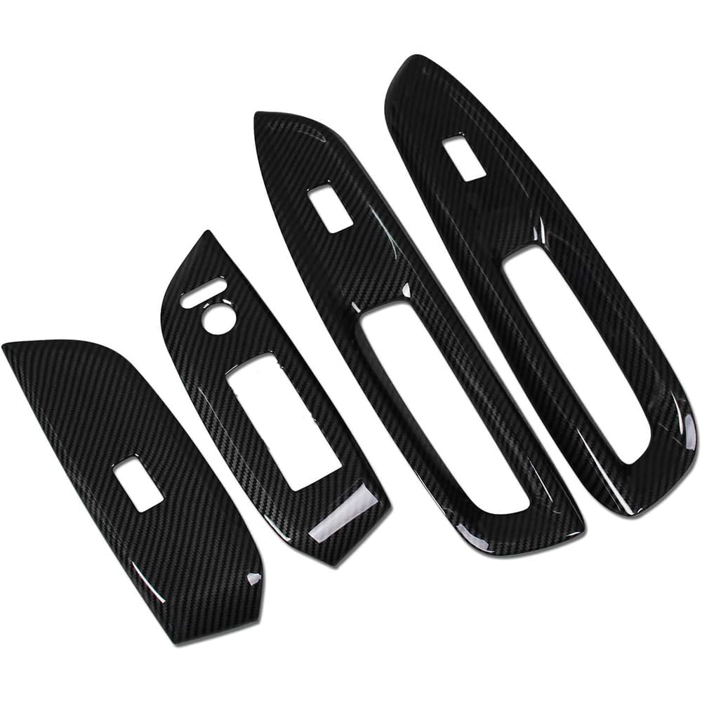 

Honda Fit Generation GR Interior Door Window Button Switch Panel Covers and Garnishes Carbon Fiber (4th Series) (Black Finish)
