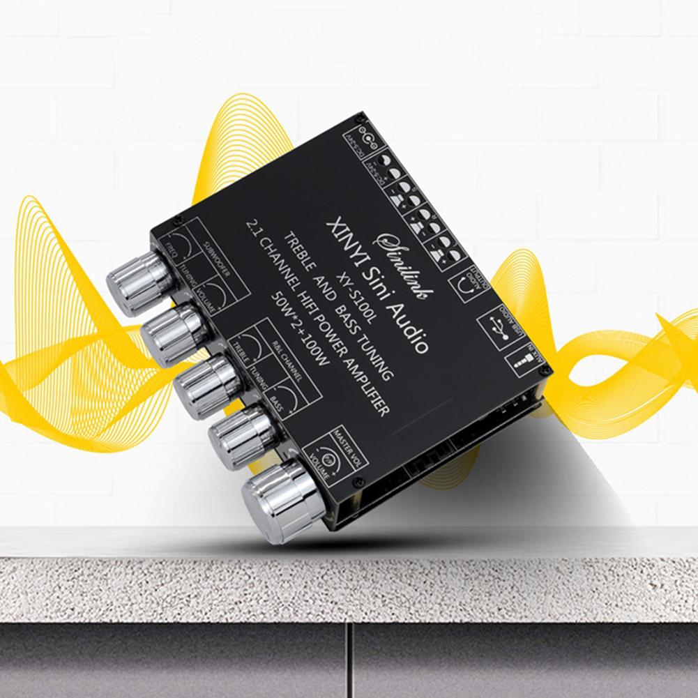 XY-S100L 2x50W + 100W 2.1 Channel HIFI Digital Power Subwoofer Amplifier Board
