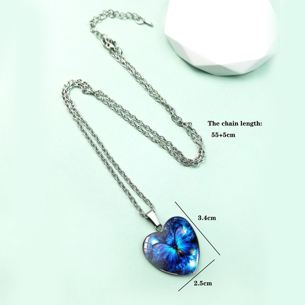 Trendy Heart Shaped Necklace For Vampire Diaries Fans Stunning Alloy And Glass Pendant