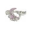 Light Luxury Niche High-End Butterfly Love Zir*****Pen Ring Temperament Full Of Diamonds Personality Super Fairy Stacked Ring Woman