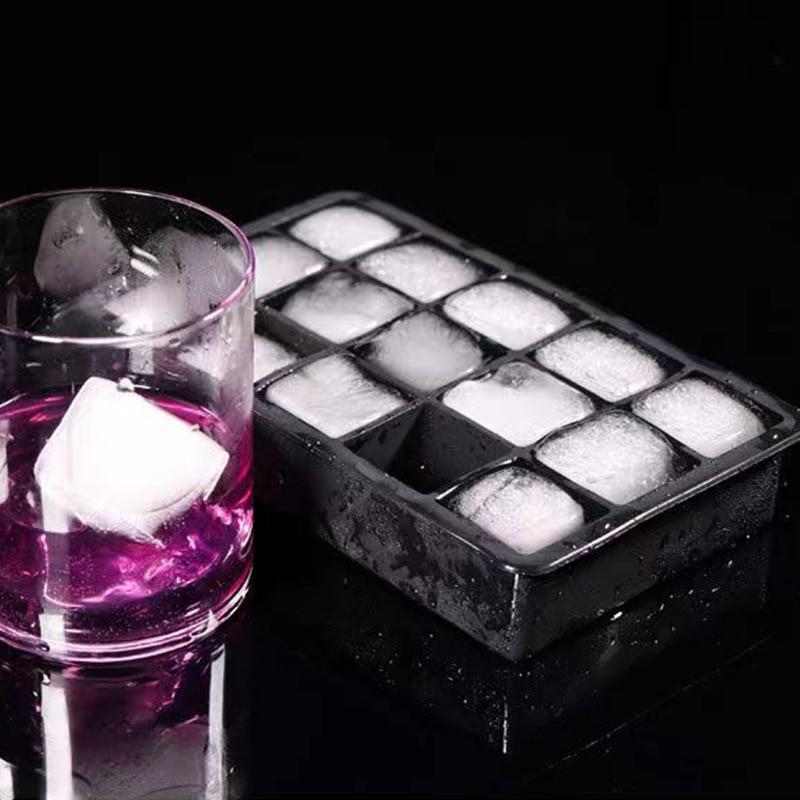 15 Square Ice Compartment Large Ice Cube Mold Silicone Easy Release Home Made Ice Diy Summer Drink Tools