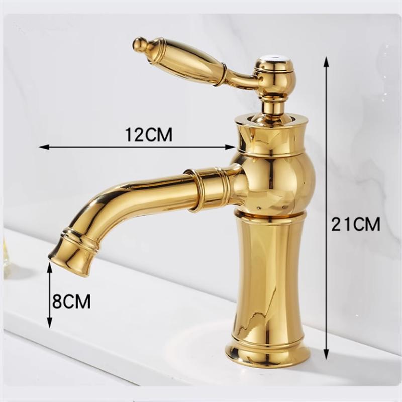 Gold Basin Faucet Chrome Torneiras Bathroom Faucet Sink Faucet Single Handle Hole Faucet Basin Taps Hot Cold Mixer Tap Crane