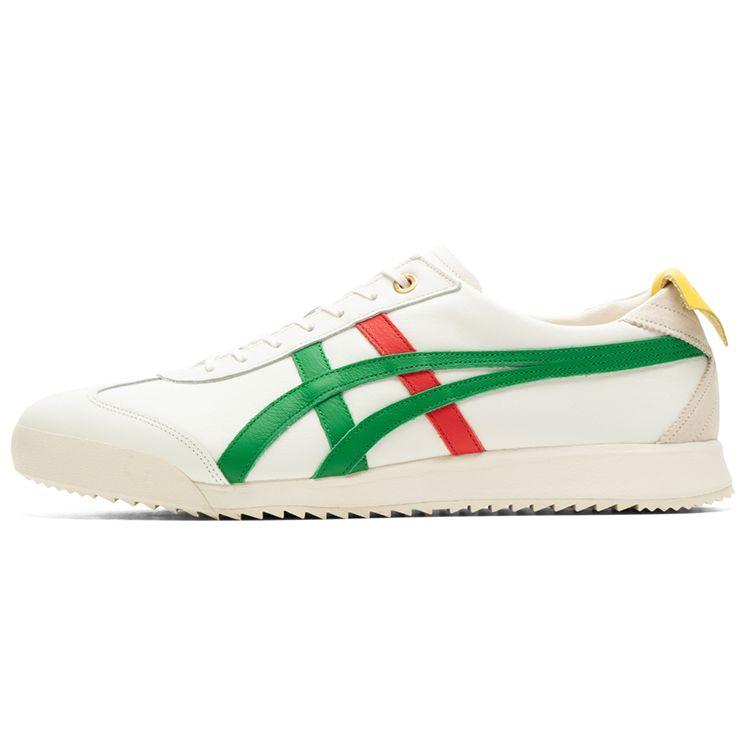ONITSUKA TIGER Mexico 66 Leather Sports Comfortable Non-Slip Wear-Resistant Low-Top Casual Shoes Unisex Sneaker White Red Green 1183B889-103