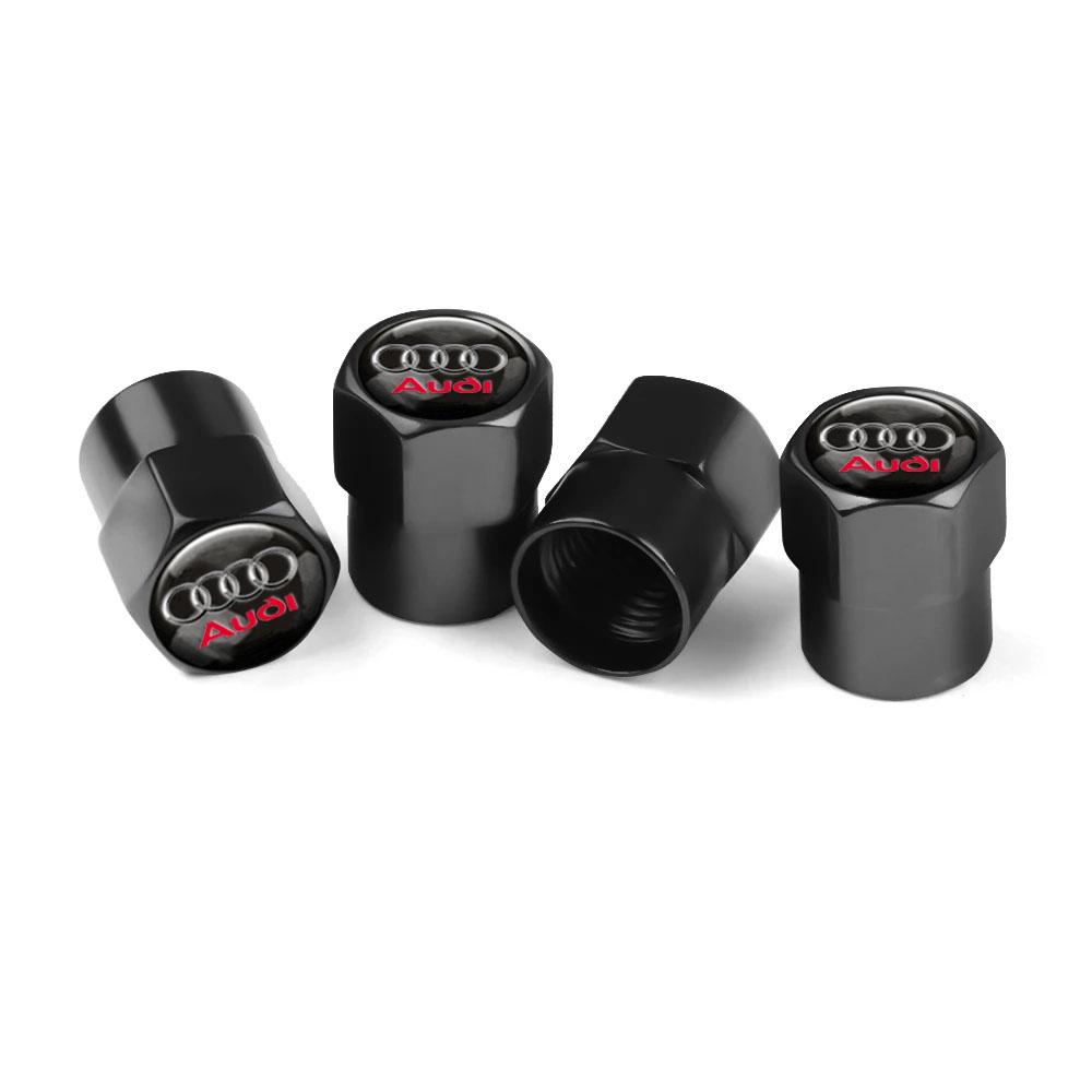 4Pcs Metal Car Styling For Audi Sline Quattro Q5 Q3 TT RS A6 Q7 A7 A1 A5 A4 S3 A8 A3 RS Wheel Tire Valve Caps Cover Accessories