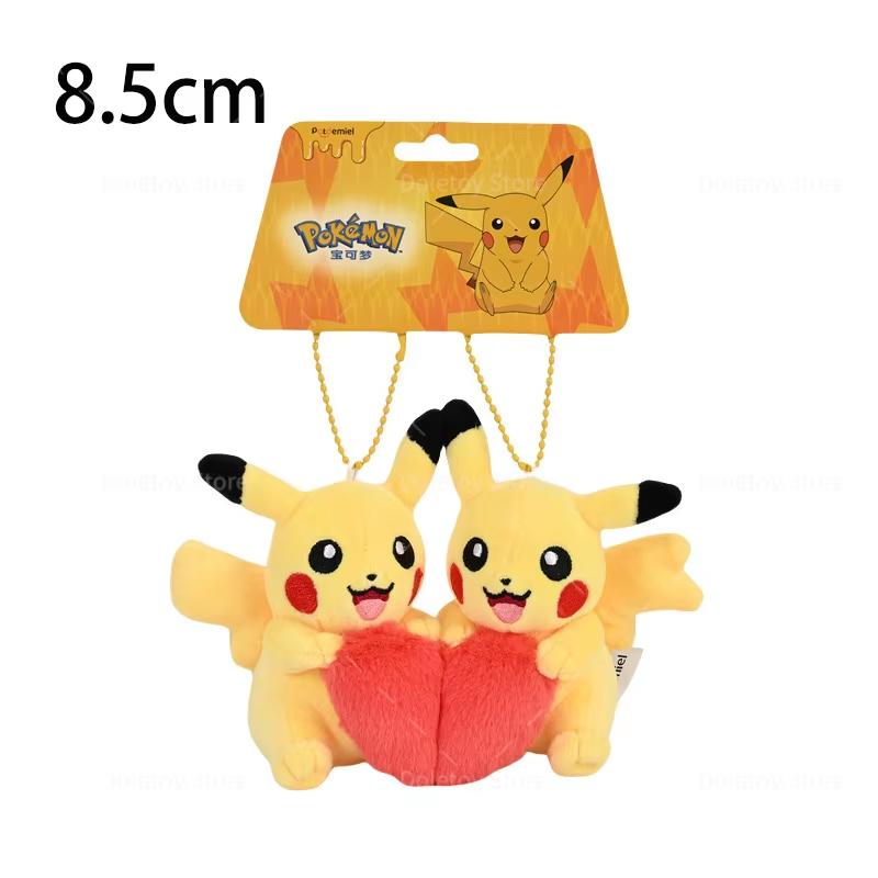 32 Styles Original Pokemon Plush Keychain Pikachu Bulbasaur Gengar Mimikyu Plusle Minun Kawaii Backpack Pendant Keyring Present