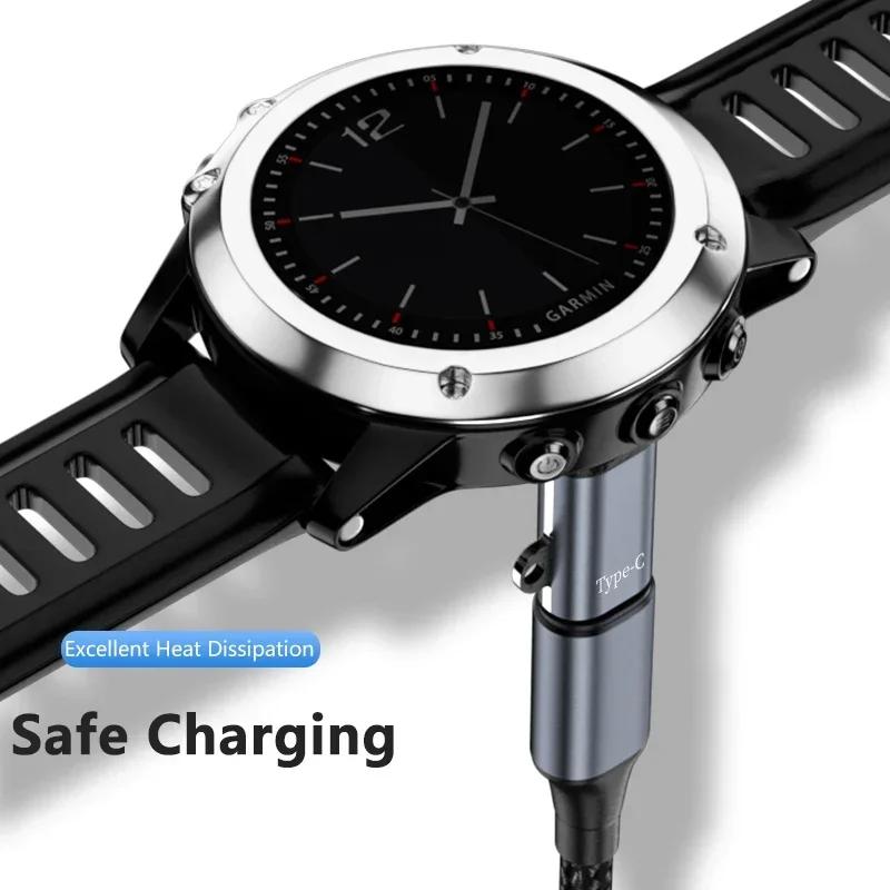 Konektor adaptéru nabíječky USB typu C/Micro/IOS na 4piny pro hodinky Garmin Fenix 7/6/5/7X/6X/5X/ Venu 2 plus Převodník nabíjení