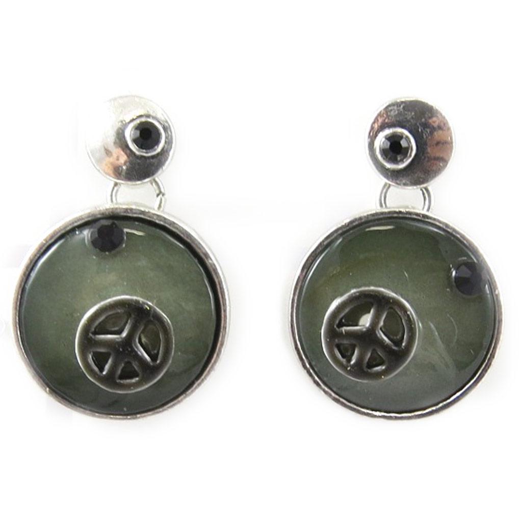 NOA [G0398] - Gray 'Nacre En Folie' Designer Earrings