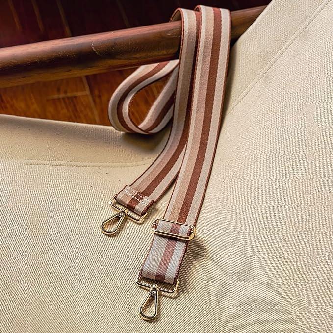 Scrodcat Replacement Strap for Purse Bags Brown Stripes 145cm