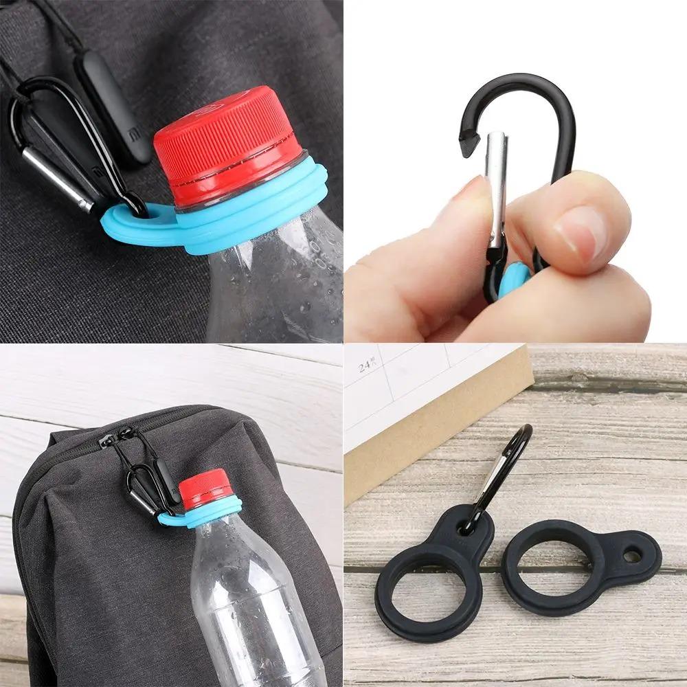 Water Bottle Holder Rubber Buckles Hook Sports Kettle Buckle Outdoor Carabiner Camping Hiking Tool Camping Equipment 4
