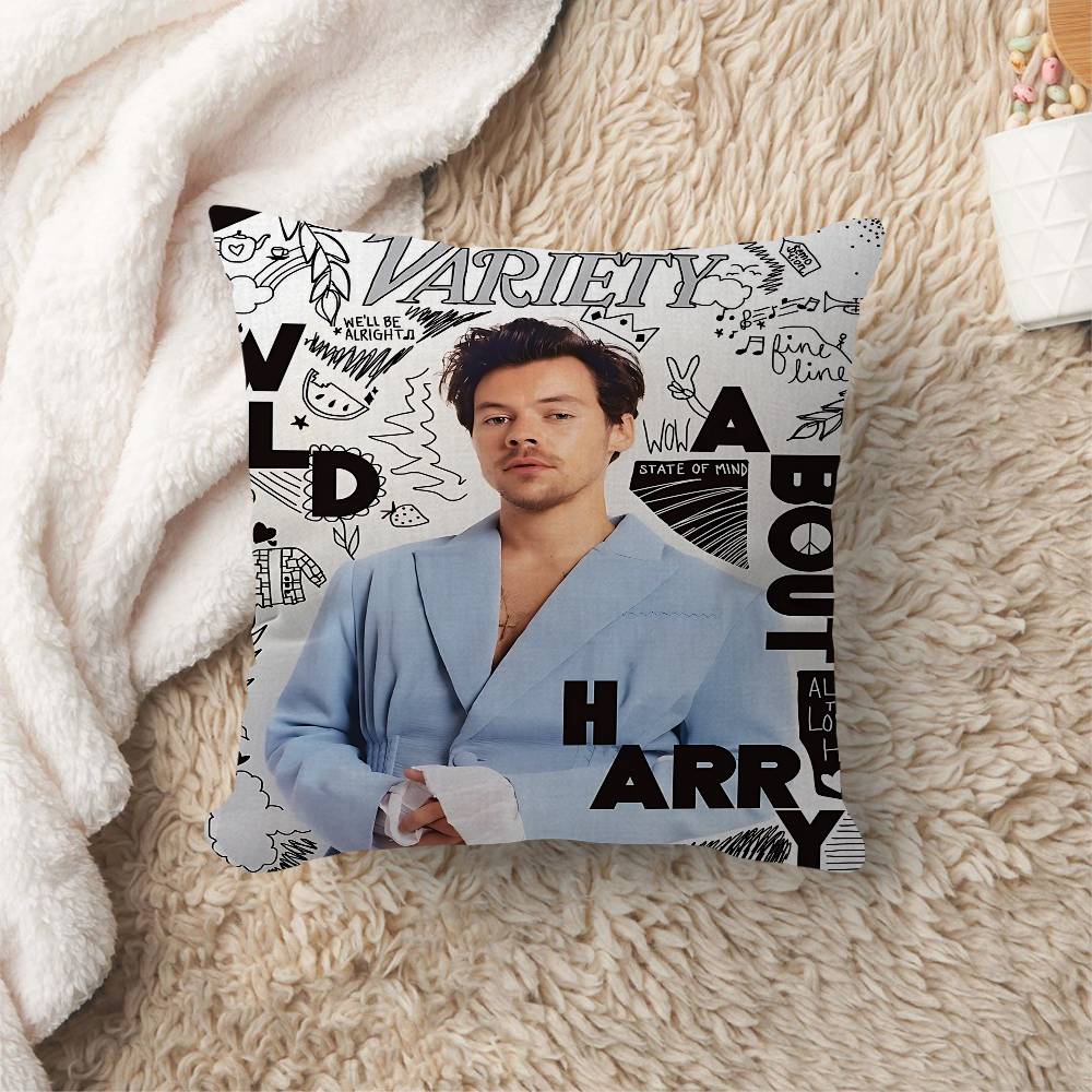 Singer H-Harrys S-Styles Personalized Picture Text Home Decorative Pillows Household Gifts 45x45cm