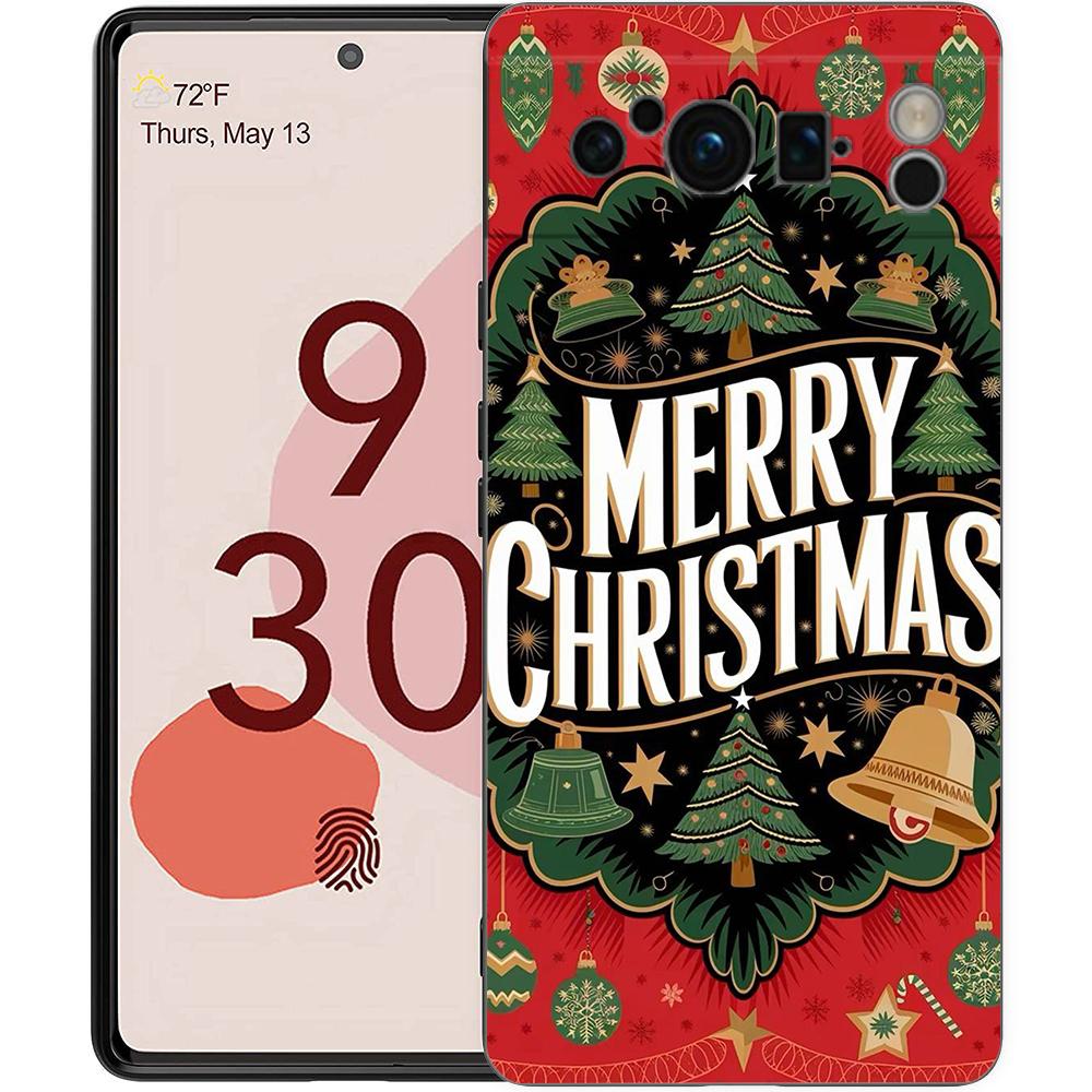 Merry Christmas Phone Case Cover for Google Pixel 9 8 7 6 7A 6A Pro Shockproof Soft TPU 9 Pro XL Shell Capas Fundas