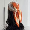 1 Pcs 27.5 Inches Satin Head Scarf Silk Like Hair Scarf Stain Bandana Hair Wrap Neck Scarf For Women(Brown)