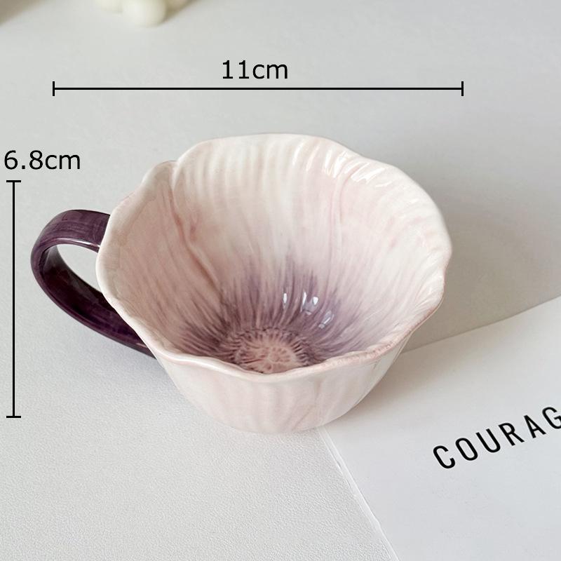 Gänseblümchen Bemalte Porzellantasse Reizende Blume Dekorative Kaffeetasse Esstisch Milchtassen Nachmittagstee Teetasse Früchte Safttasse