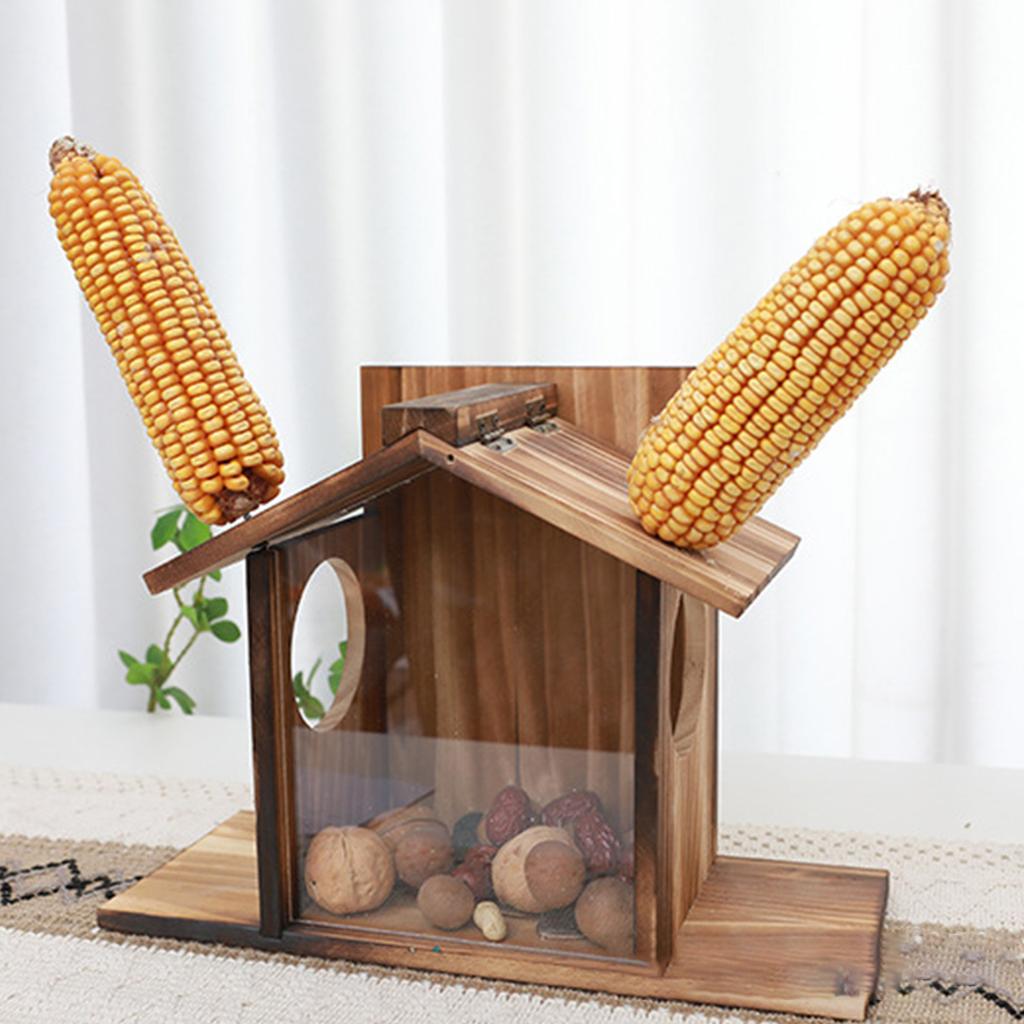 Outdoor Squirrel Feeder, Outdoor Squirrel House - Chipmunk Feeder, Squirrel Food For Backyard Squirrels, Holds Corn, Corn