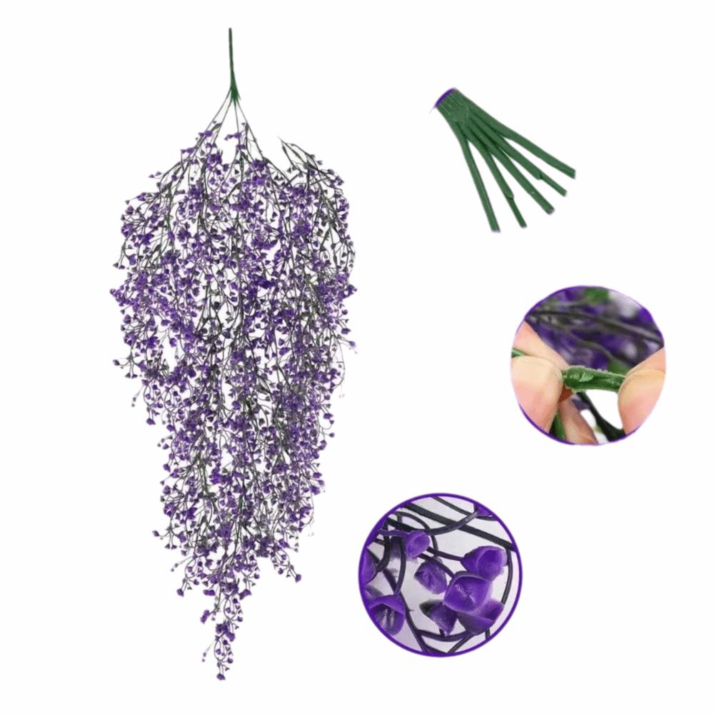 Vindistensdesign Konstgjorda Hängväxter UV-beständig Gyllene Klockpil Konstgjorda Blommor Rumsinredning