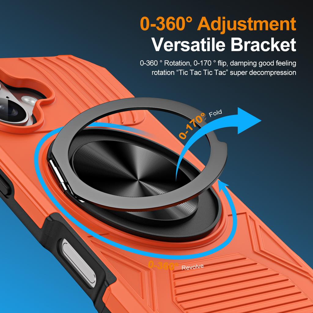 Dual Layer Armor Magnetic Folding Stand Phone Case For iPhone 16 17 Pro Max Air 15 14 13 12 Non-slip Protector Back Cover