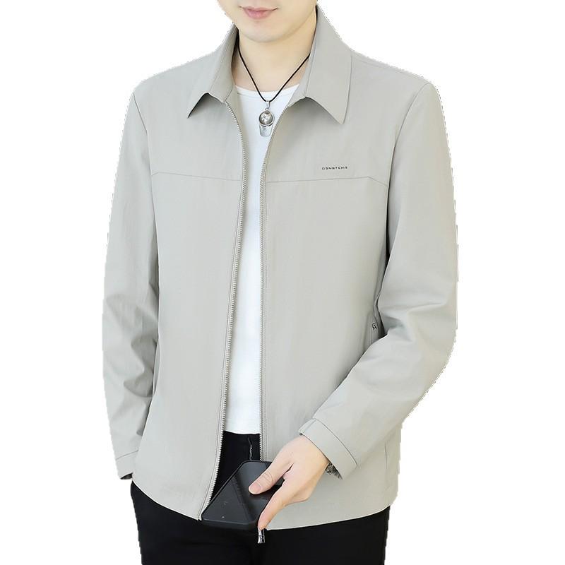 2026 Spring/Autumn Men's Lapel Lightweight Jacket: Versatile Mid to Young Fashion Outerwear with a High-end Feel