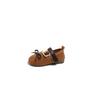 Girls' leather shoes for spring and autumn, new toddler princess shoes for baby girls, simple lace-up shoes for young girls, versatile