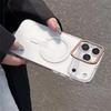 Camera Stand Bracket Magnetic Transparent Case for iPhone 17 Air 16 15 14 Pro Max Wireless Charging for Magsafe Acrylic Cover