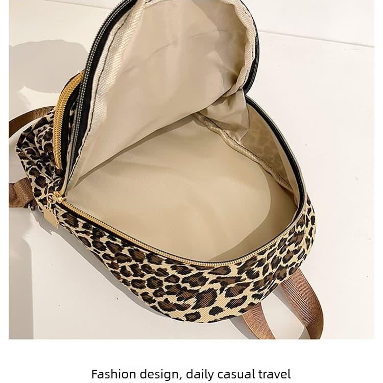 Women's Leopard Print Backpack Tote