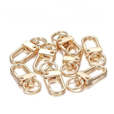10PCS 12x33mm DIY Hardware Accessories Rotating Dog Buckle Zinc Alloy Bag Hook Buckle Key Ring Chain Jewellry Making