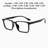 54-17TR90 Screwless Eyeglass Frame Men's Ultra-light Rectangular Eyeglasses Trendy Myopia Anti-blue Light Reading Glasses