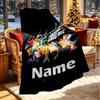 Custom Name Personalized Saint Seiya Print Blanket, Home Decor, Bedroom, Sofa, Camping, Couch, Gifts for Birthday Christmas