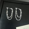 Fashion Luxurious Unique Long Chain Bling Tassel Earring for Women Exquisite Statement Pendant Earring Wedding Jewelry Gifts