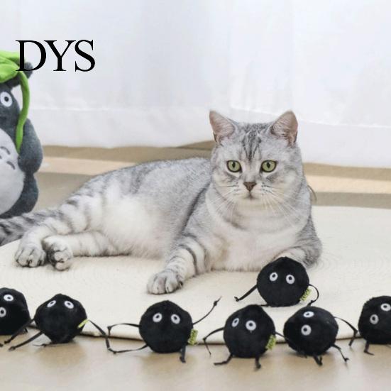 Electric Cat Ball Toy Toy, Automatic Jumping Plush Ball, Interactive Cute Rolling Toys for Indoor Cats Self with Ribbon Limbs Hunting Exercise Pets