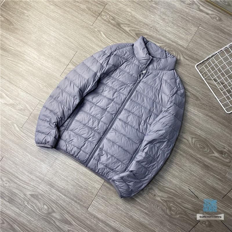 Men's Autumn/Winter Stand Collar Windproof Waterproof Down Jacket - 90% White Velvet