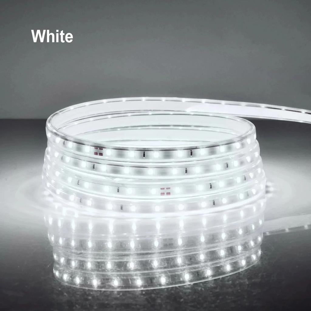 220V Led Strip Light Flexible Ribbon 60leds/m Waterproof Outdoor Led Light Strip Decorative Lights with EU Plug 1m/2m/5m/10m/20m