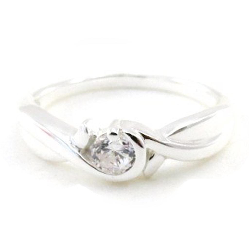 Bague argent 'Câlin' blanc