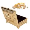 Goldene Schmuckaufbewahrungsbox Zinklegierung Dekorative Box Schmuckschatullen Schatulle Schmuckaufbewahrung