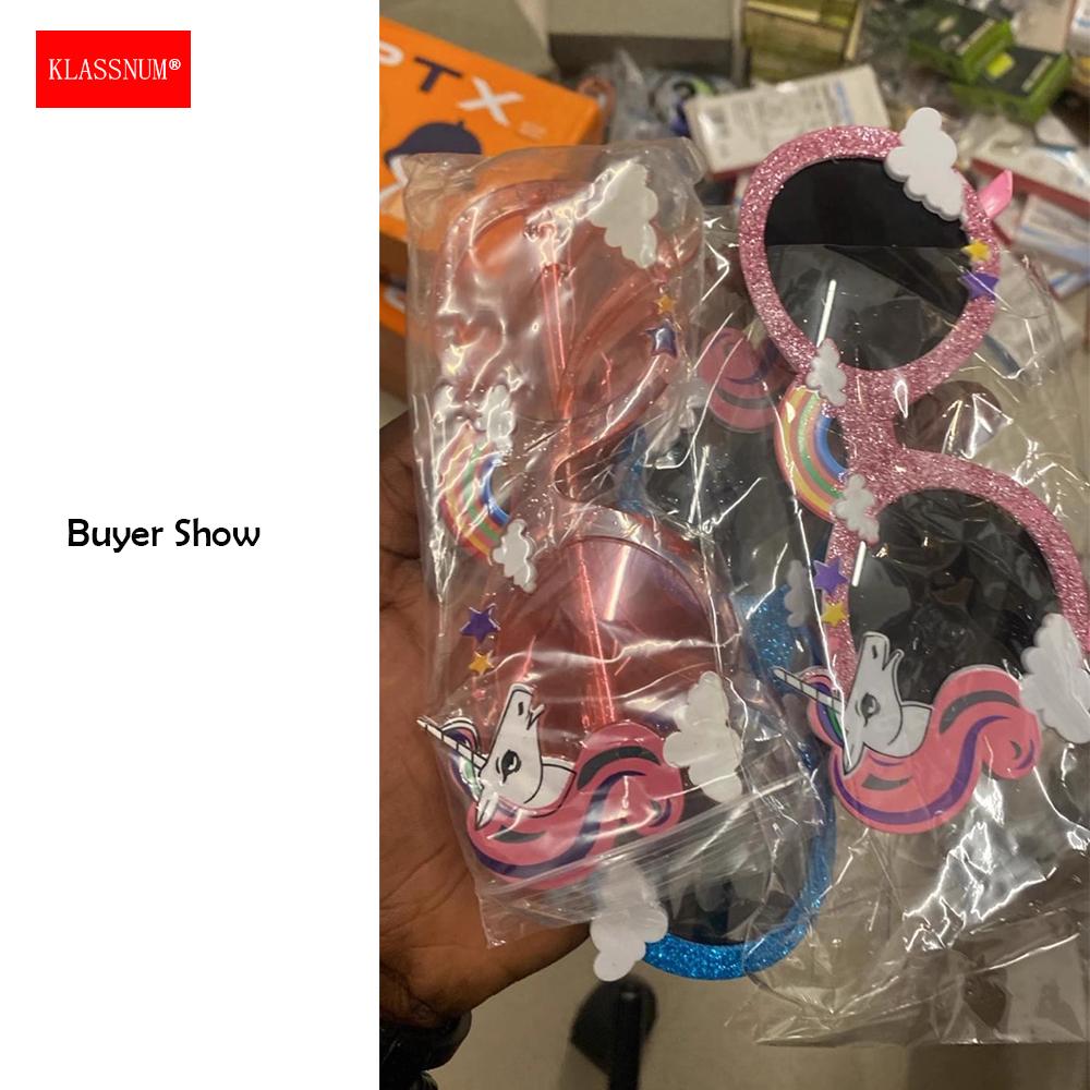 Kinder Cartoon Einhorn Sonnenbrille Kinder Jungen Mädchen Niedliche Regenbogen Sonnenbrille Party Requisite Geburtstagsfeier Dekoration