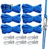 Emergency Cord Tensioner 4/8/12Pcs Rope with Cord, Heavy Duty Tie Down Roller, Compact Tightening Tool Metal for Camping, Tarps, Guy Lines,