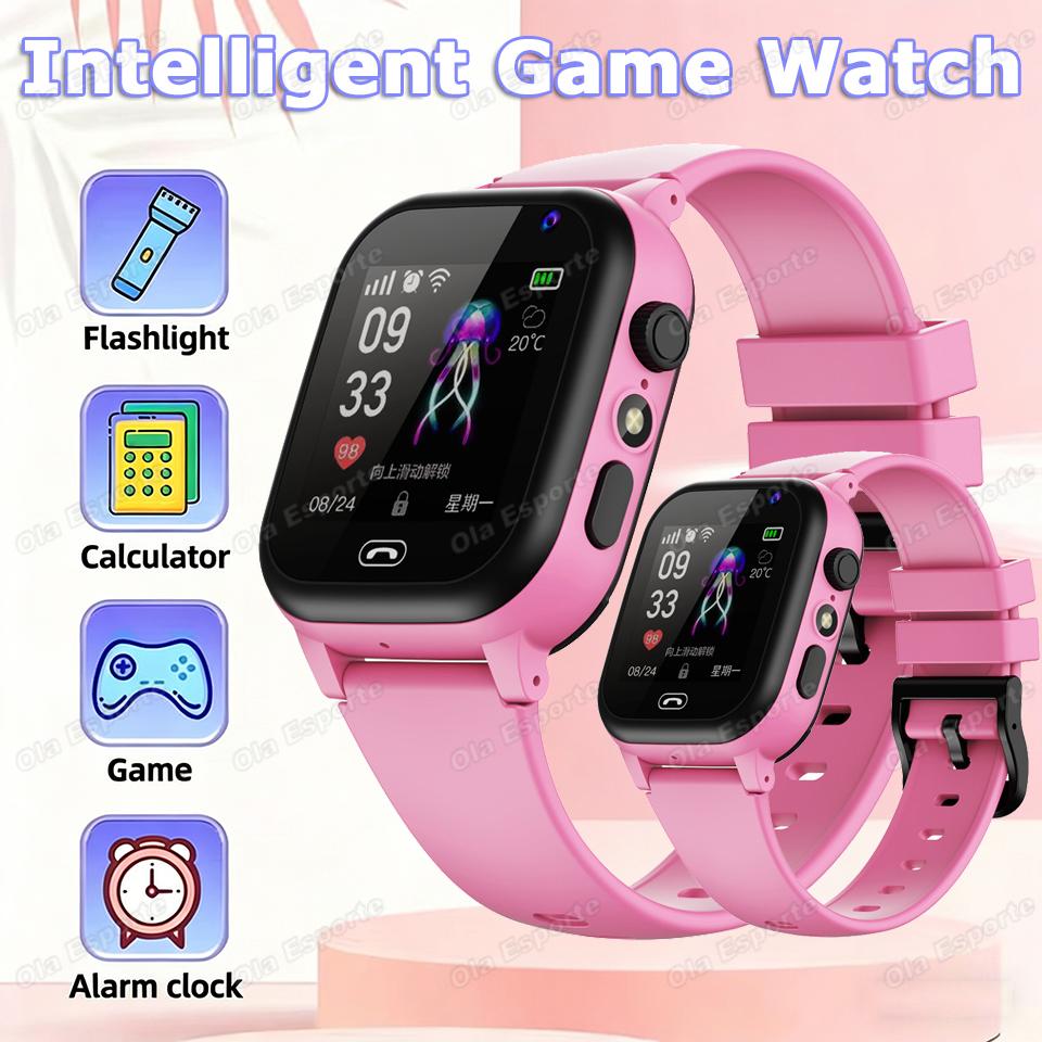 Kids Smart Watch Multifunctional Waterproof SOS GPS Camera HD Call Voice Chat Games LED Flashlight Weather Alarm Smartwatch