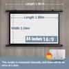 60/72/84 Inches Curtain HD Mobile Portable Tripod Screen Projection Screen Entertainment Projector