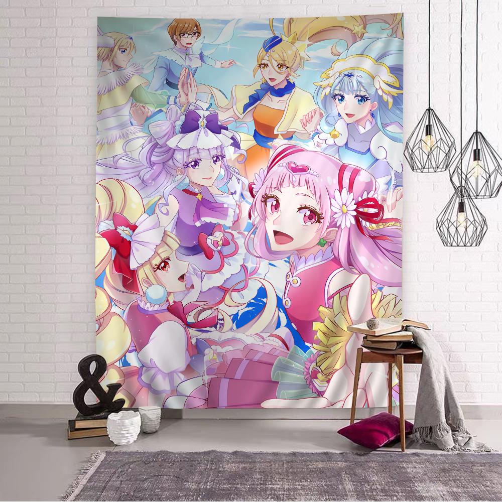 Smile Precure Cute Anime Anime Tapestry Hanging Tarot Hippie Wall Rugs Dorm Home Decor