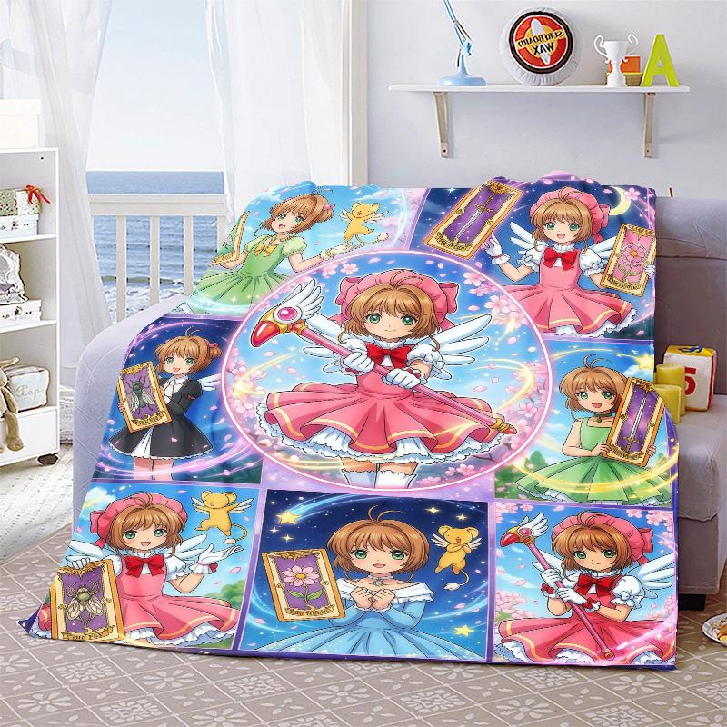 Cardcaptor Sakura Lightweight Flannel Blanket Soft Warm Throw Cozy Blanket for Sofa Bed Home Decor -QJY