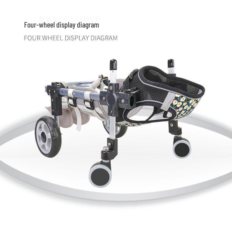 New Lightweight Adjustable Pet Wheelchair for Dogs and Cats - Hind Limb Support Upgrade