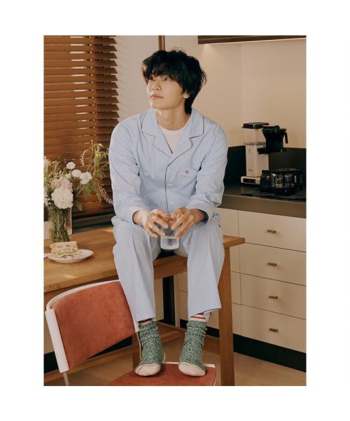 [Beanpole] Baumwoll-Streifen-Pyjama-SET [Versand aus Korea] 100% Original