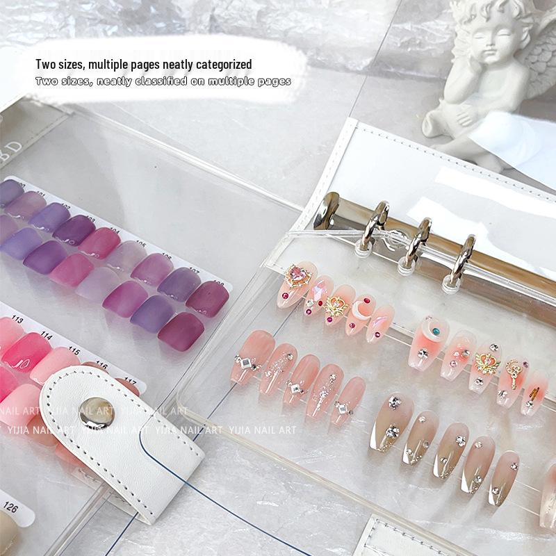 INS Advanced Loose-Leaf Nail Color Display Board and Storage Book with Pet Force-Printed Style Template