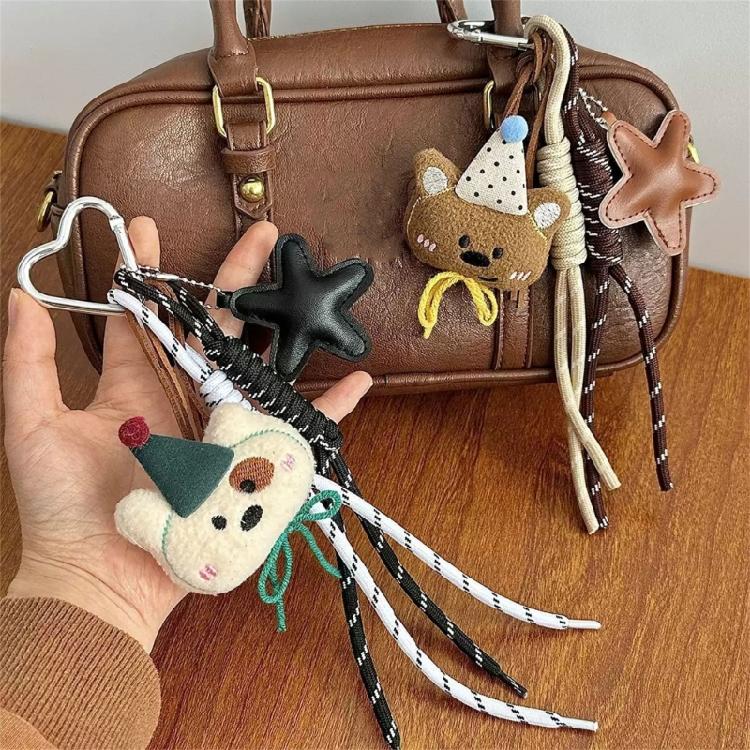 Sweet Bear Purse Accessory Soft and Portable Bag Pendant Cartoon Bag Keychain Bags Charm for Parties and Casual Outings
