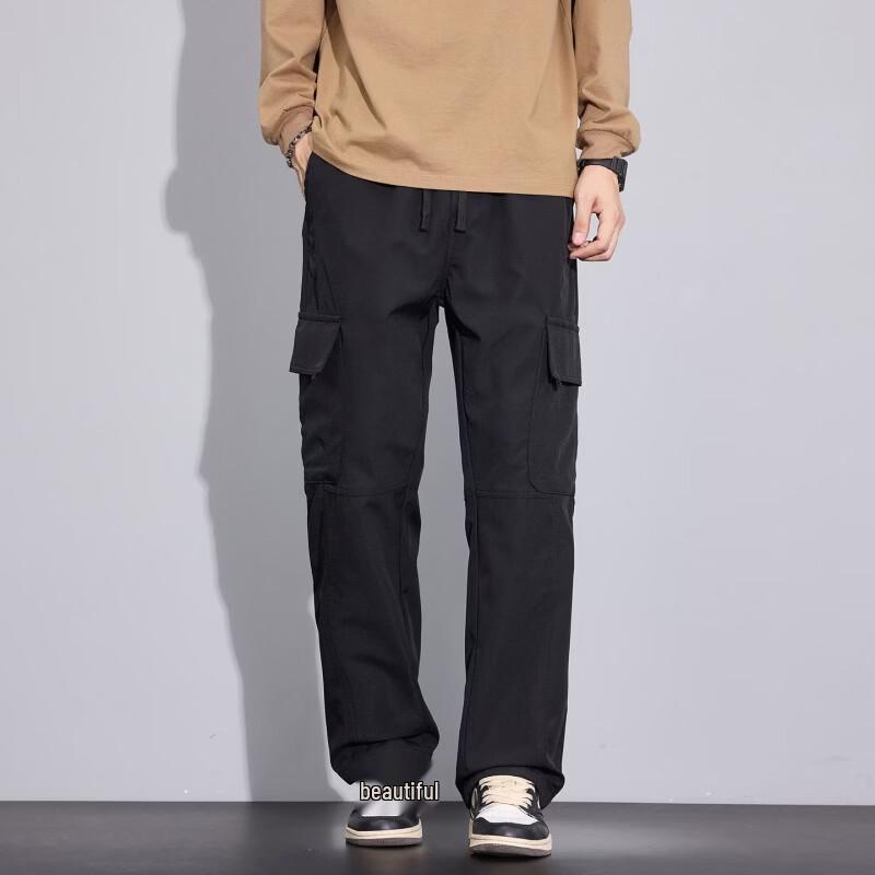 Playboy Men's American Trend Loose Straight Cargo Pants