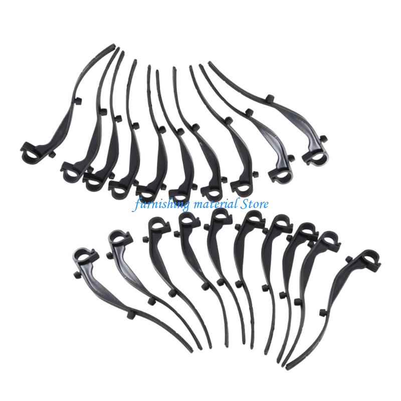Y5GD 20Pcs Gutter Brush Clamps Gutter Mesh Clips Anchors Plastic Outdoor Gutter Filter Clips for Yard Garden Garden